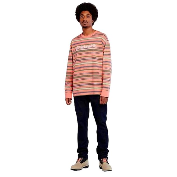 Timberland Men's Long-Sleeve Heavyweight Striped Crew Neck T-Shirt by Simons | M - Picture 3 of 6